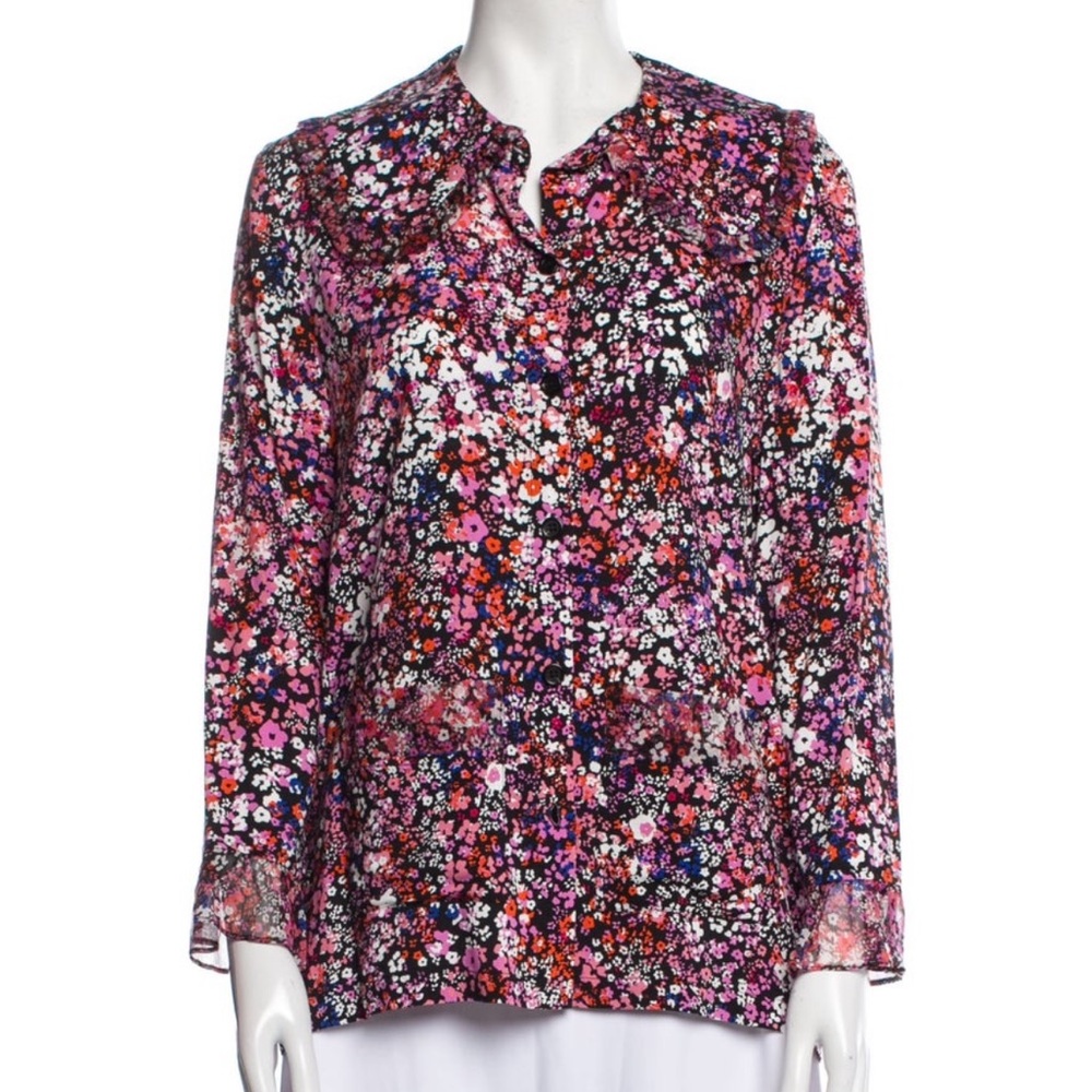 Maje NET Floral Women's Silk Top